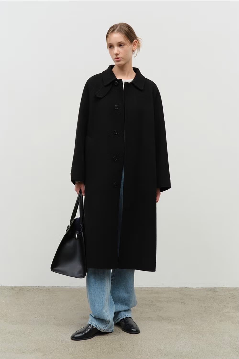 (XS)여성 던스트 캐시미어 울 핸드메이드 맥 코트 상품이미지2