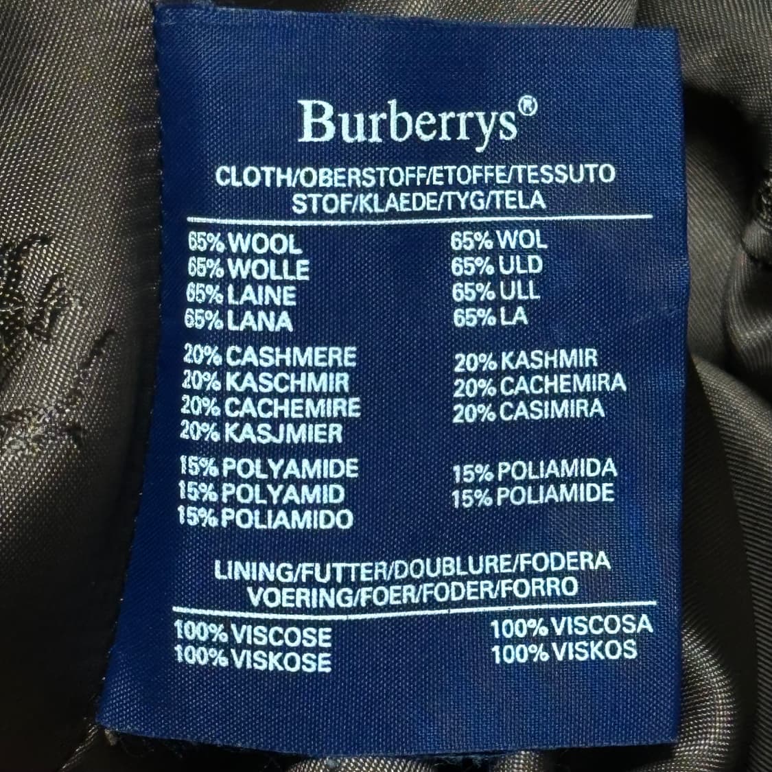 XL 버버리 골드 버튼 울 브라운 코트 상품이미지5