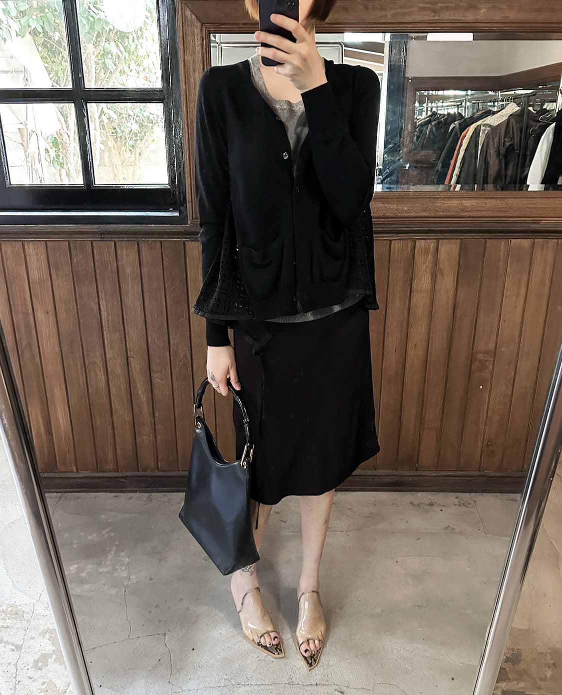 SACAI LUCK hole lace cardigan 상품이미지4