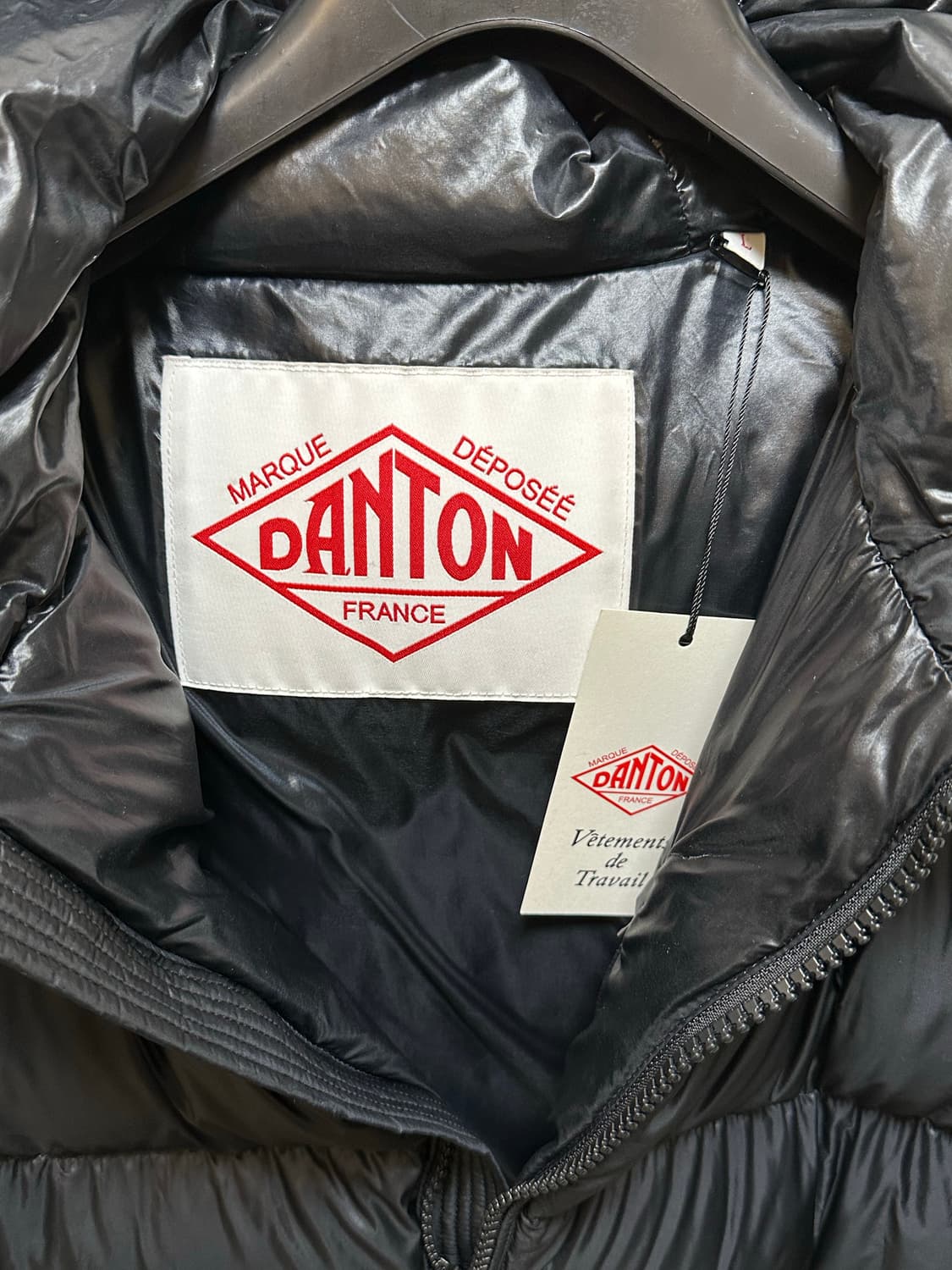 [L] 단톤 화이트 구스 다운 나일론 태프터 후드 다운 패딩 자켓 상품이미지3