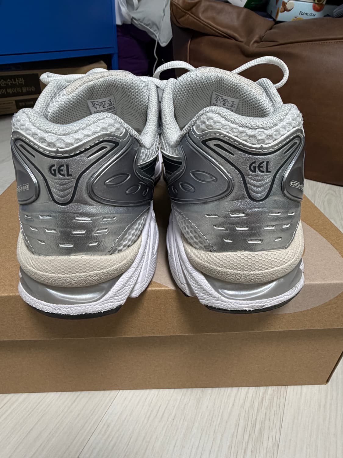 아식스 젤카야노14 화이트:그래파이트 그레이 상품이미지5