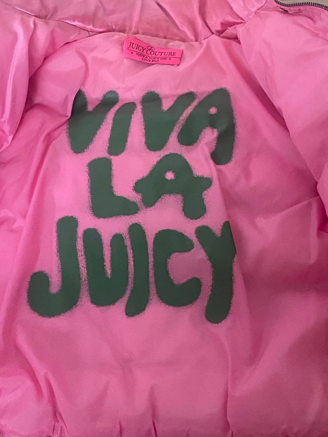 쥬시꾸뛰르 핑크 쉬머 패딩 상품이미지2