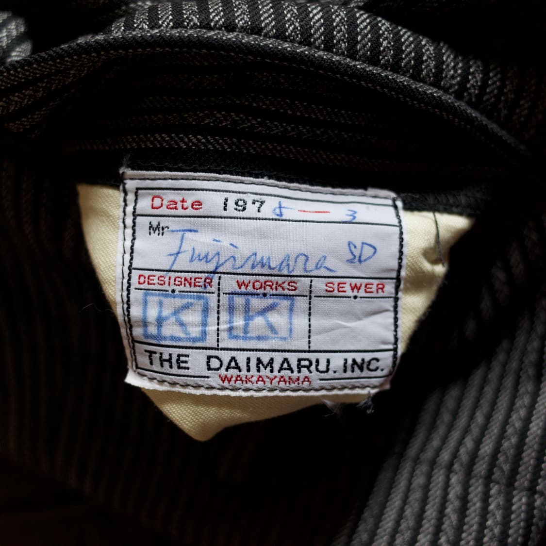 70‘s Daimaru striped wool slacks trouser 상품이미지10