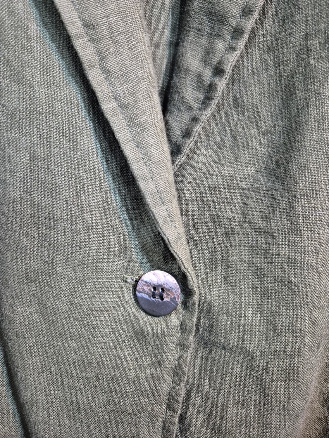 면린넨 혼방 자켓 카키색 S 상품이미지5