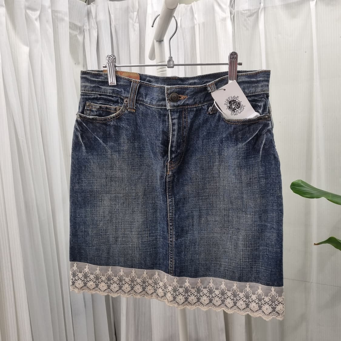 빈티지 레이스 청치마 1722 상품이미지1