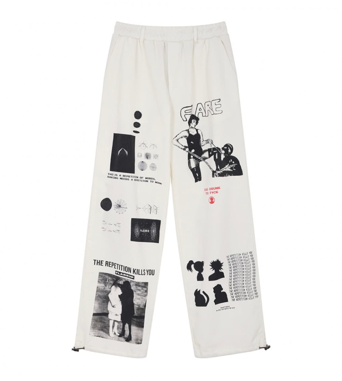 플레어업 Season Artwork Pants - Off White s1 상품이미지1