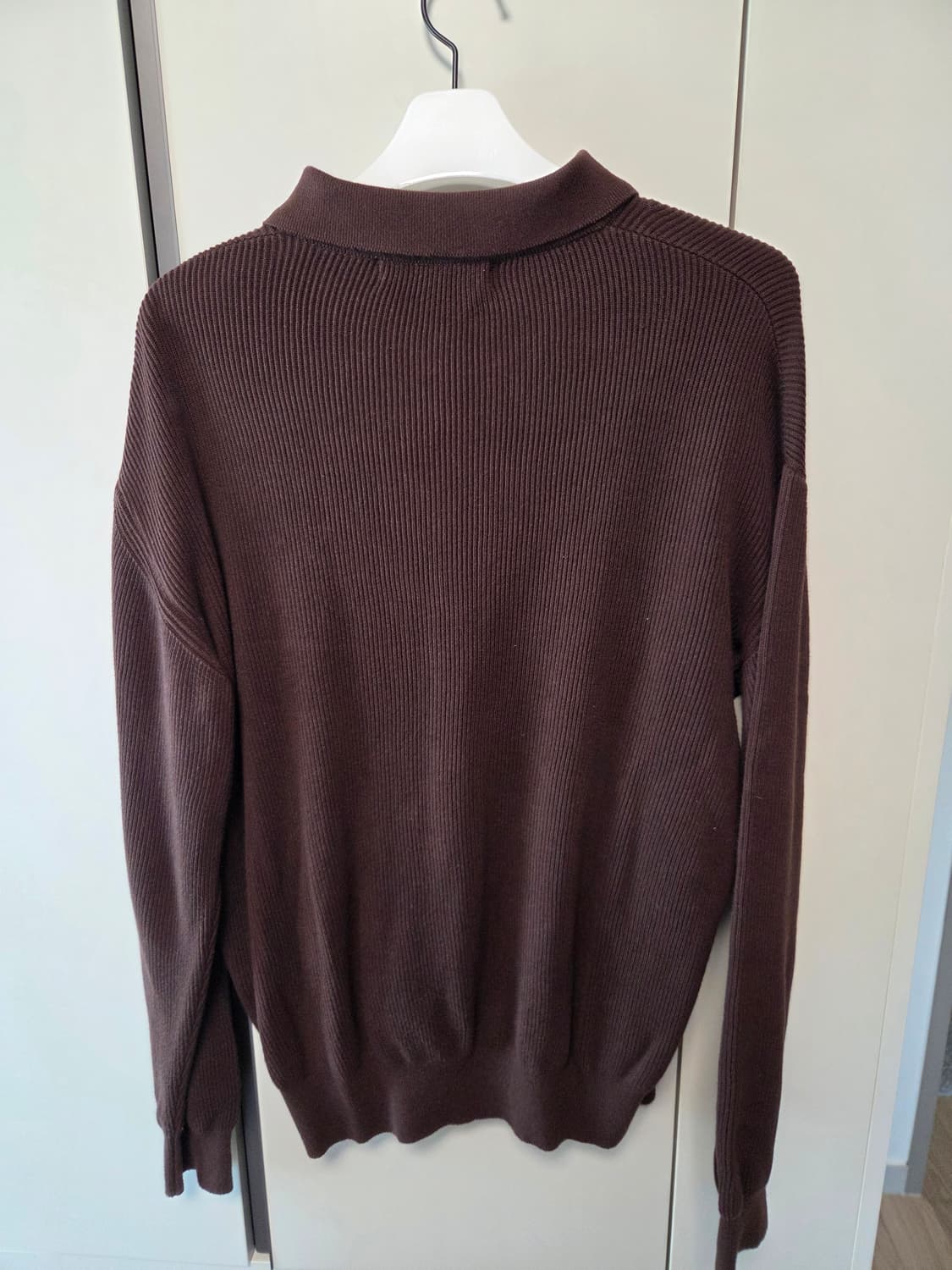 퍼스트플로어 코튼 립 폴로셔츠 브라운 48 사이즈 상품이미지2