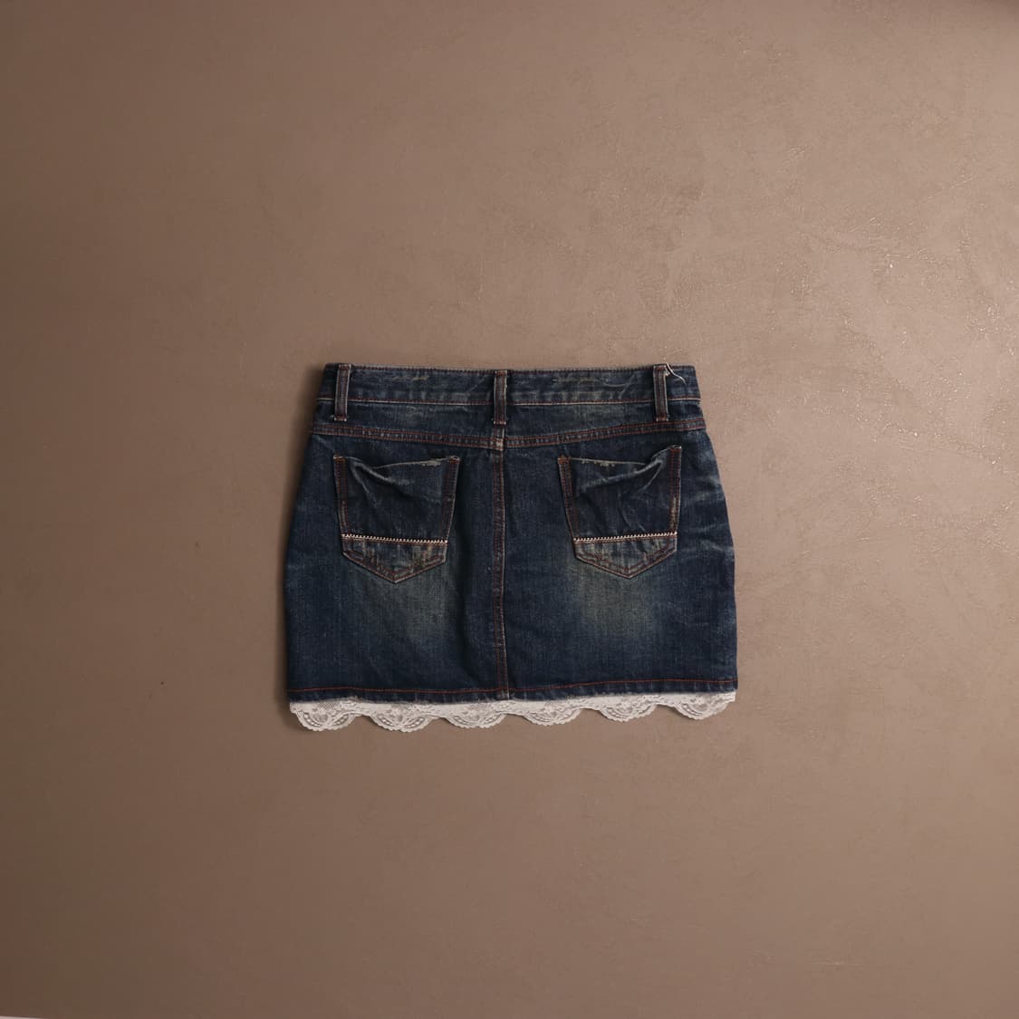 일본빈티지 데님 레이스 펑크갸루 미니스커트 A476 상품이미지6