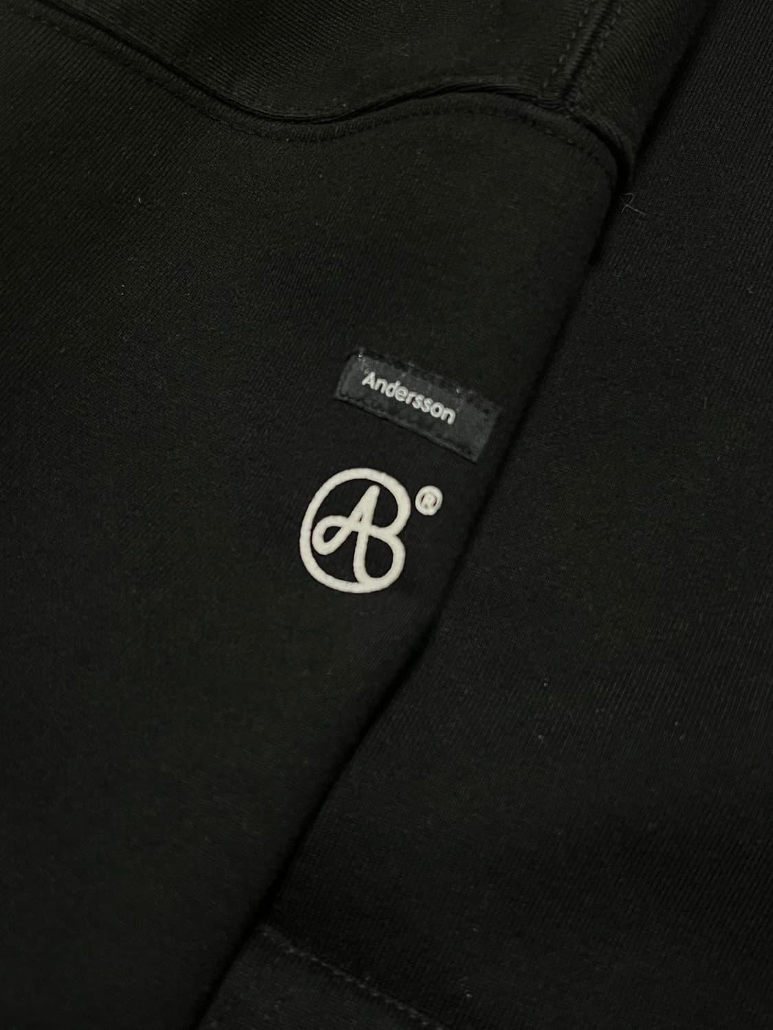 앤더슨벨 로고 후드티 블랙 xl 상품이미지5