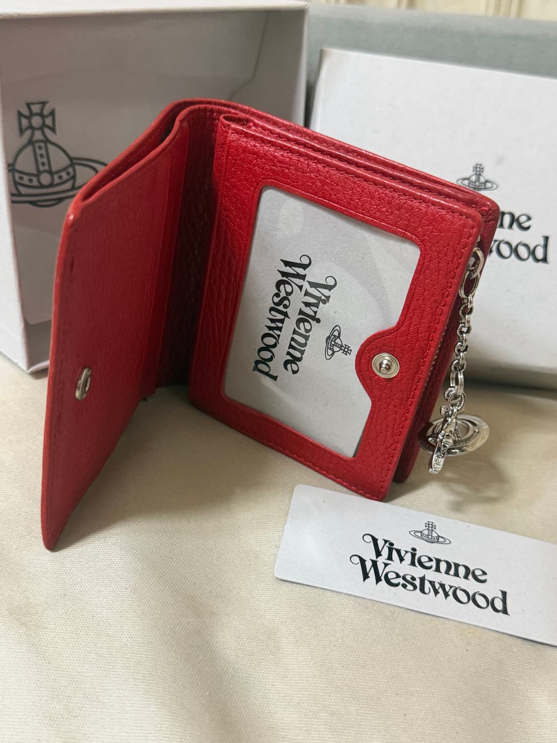 비비안웨스트우드 orb 펜던트 체인 반지갑 풀박스 상품이미지3