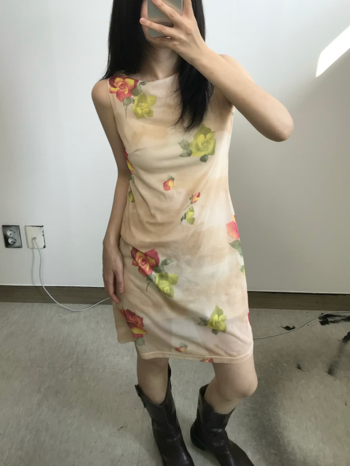 빈티지 플라워 원피스 상품이미지1