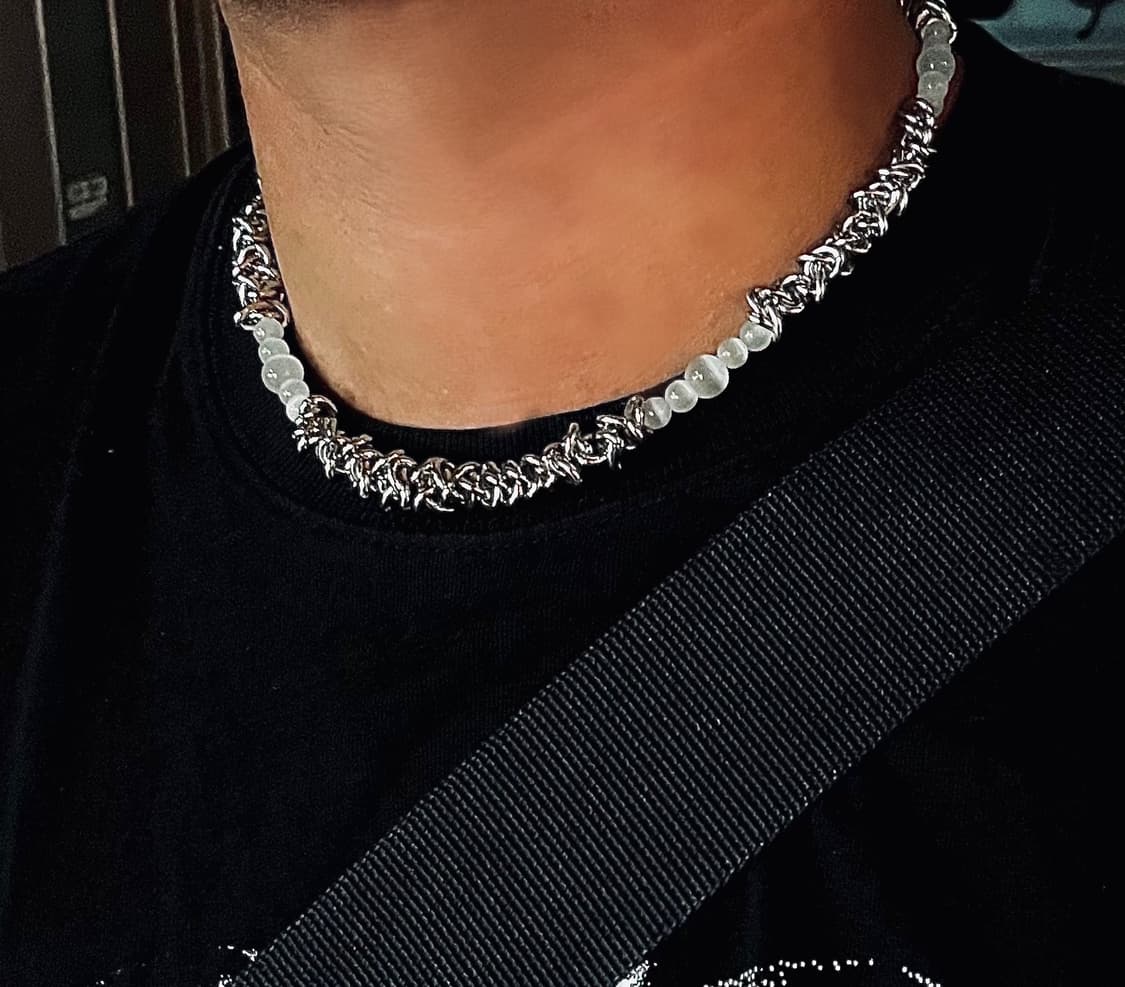 pcr Sky gemstone twisted chain necklace 상품이미지8