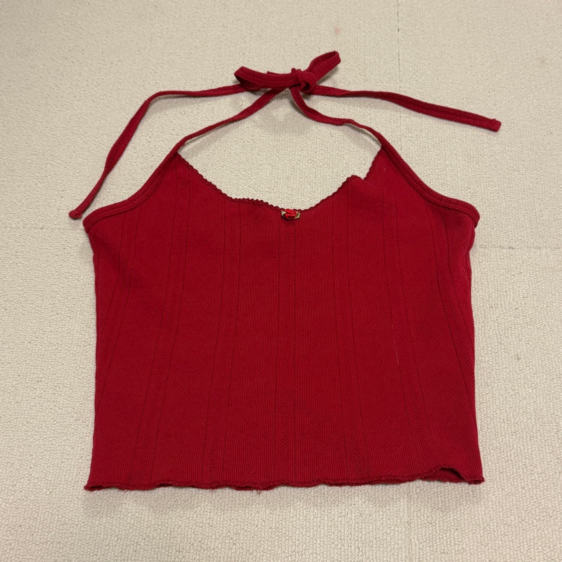 유희 eyelet sleeveless red 상품이미지8