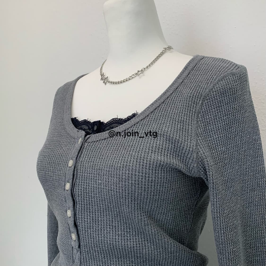 아베크롬비 헨리넥 그레이 와플 롱슬리브 상품이미지2