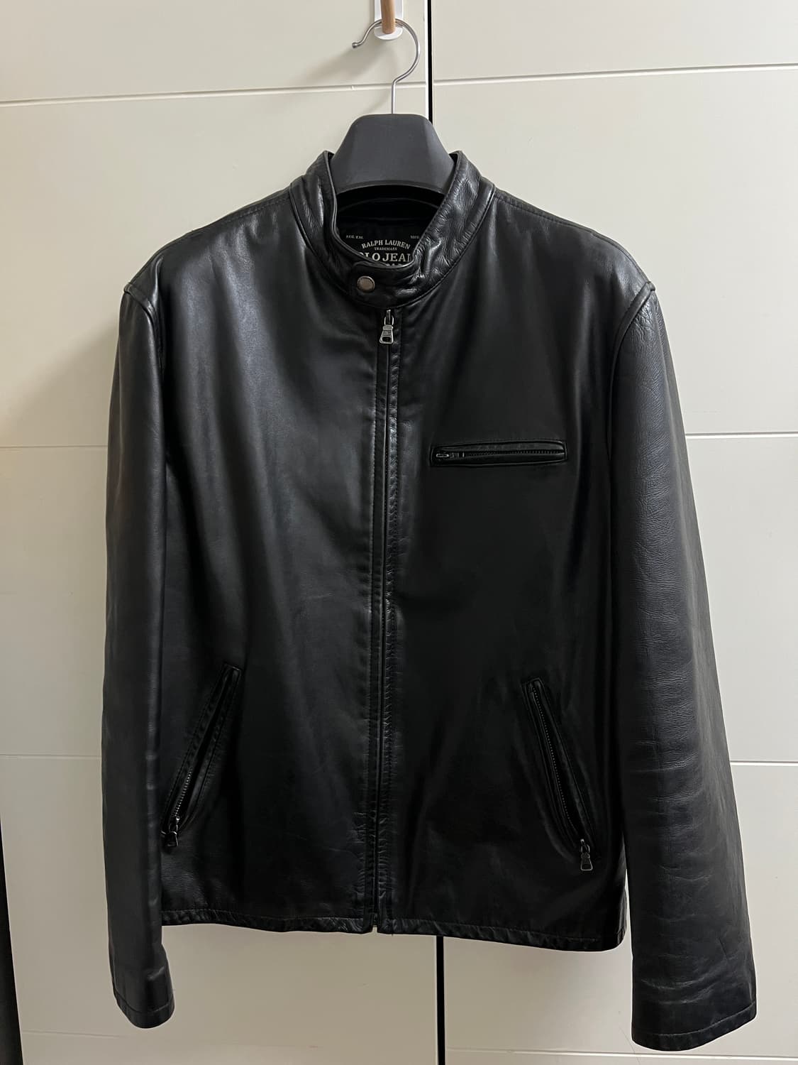 택포23) 폴로 랄프로렌 카프레더 싱글라이더 가죽자켓 L 상품이미지1