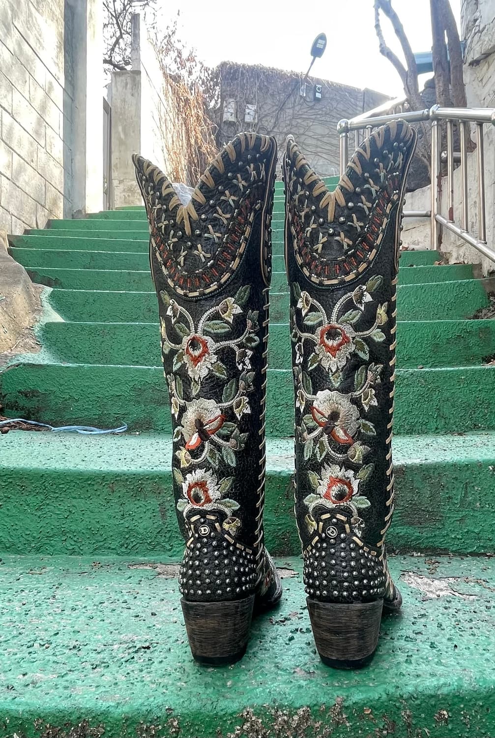 OLD GRINGO 플로럴 자수  웨스턴 롱부츠(240) 상품이미지1