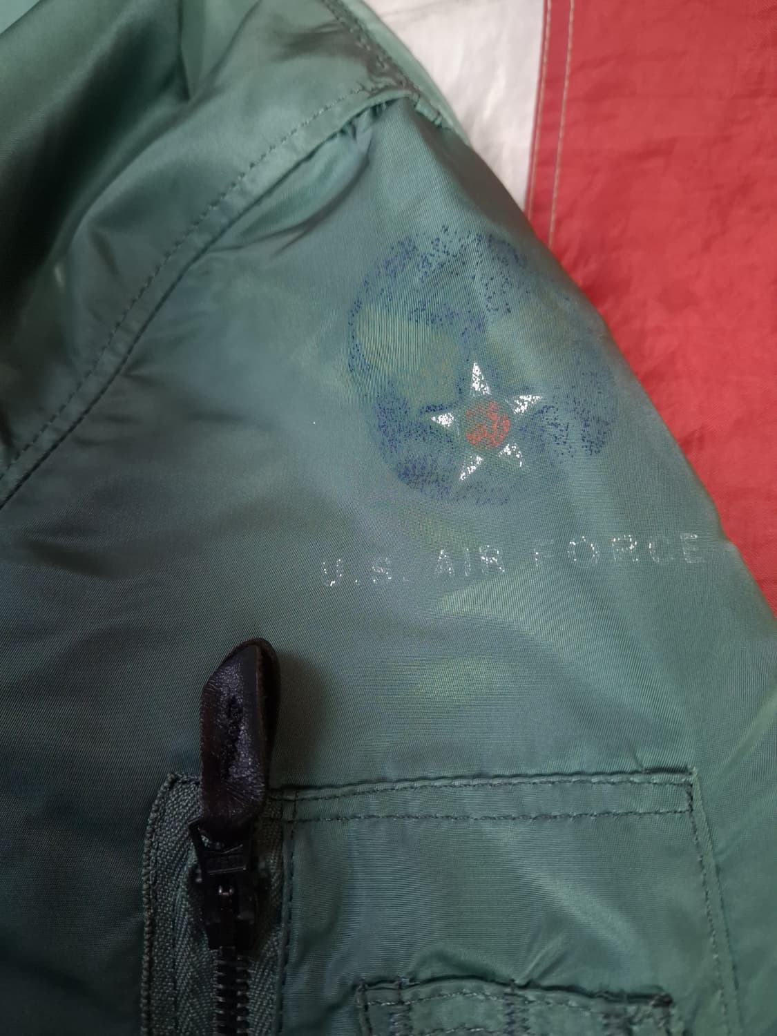 오리지날 민수용 알파사 미공군 B-15 항공자켓 상품이미지5