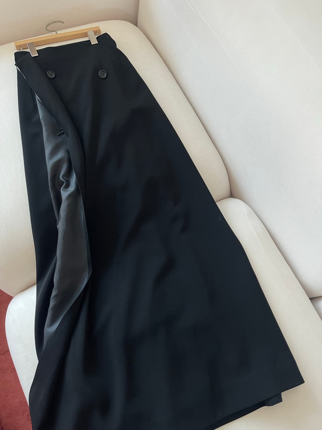 요지 야마모토 Wxyz 블랙 드레이프 스커트 상품이미지7