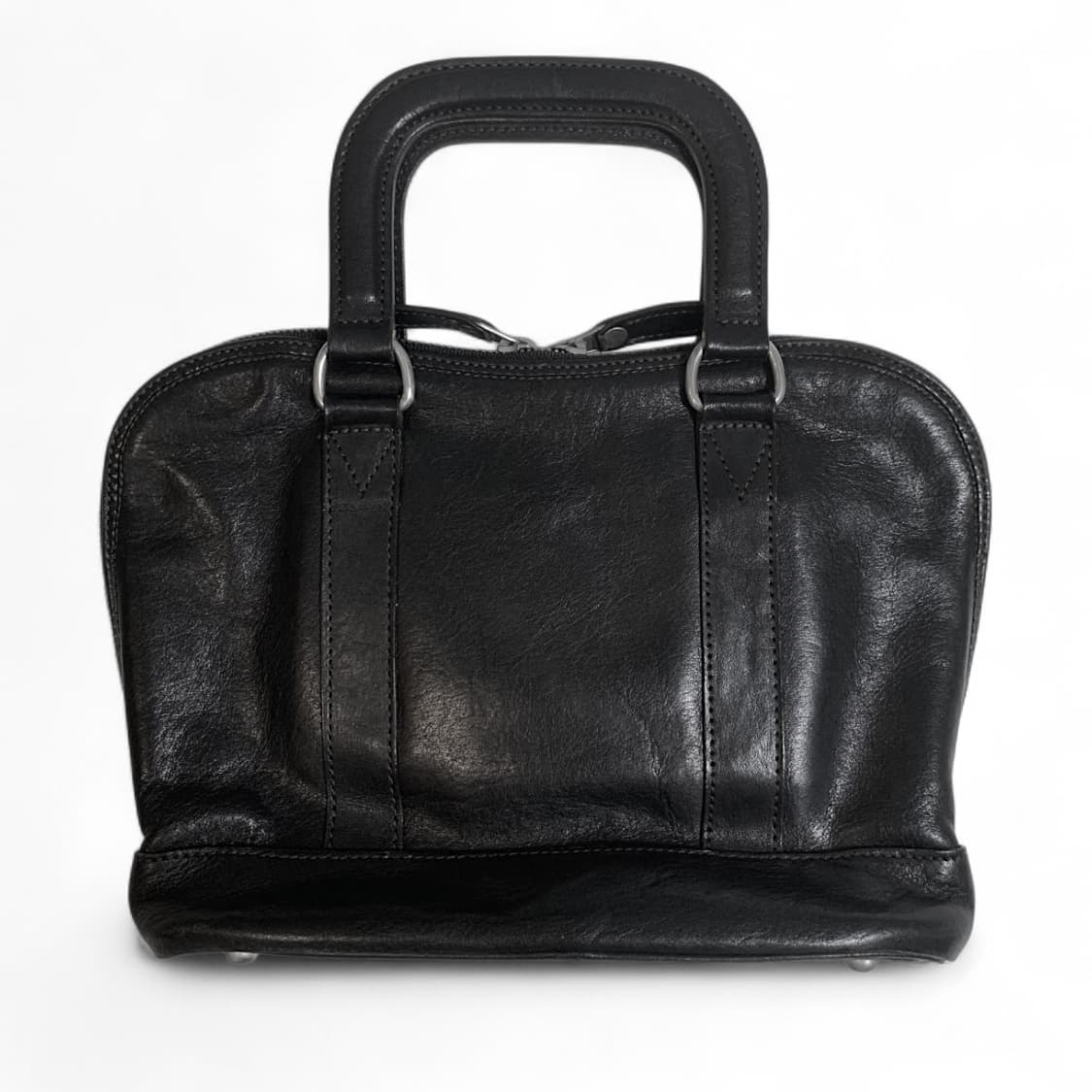 장폴고티에 송아지 가죽 라운드 핸드백 블랙 상품이미지2