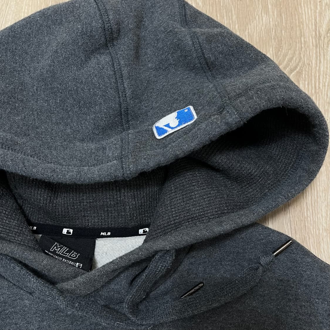 엠엘비 뉴욕양키스 빅로고 약기모 후드티 [차콜] L/100 상품이미지6