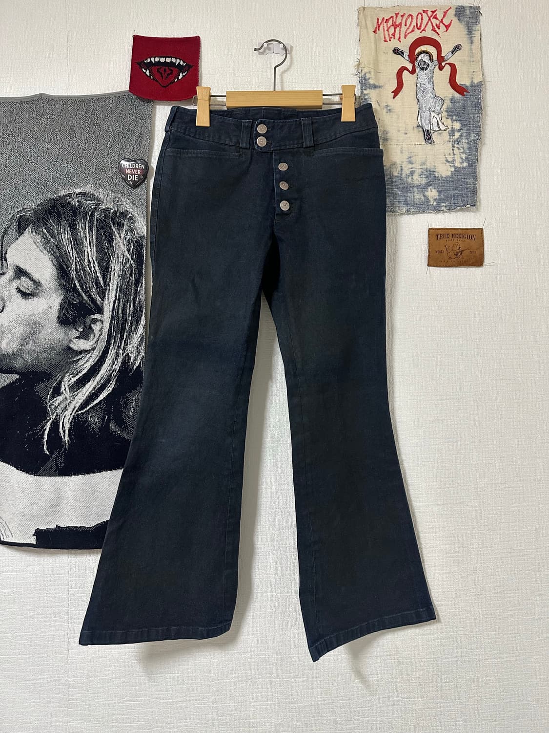 토네이도마트 버튼 플라이 다크 인디고 부츠컷 데님 팬츠 상품이미지1