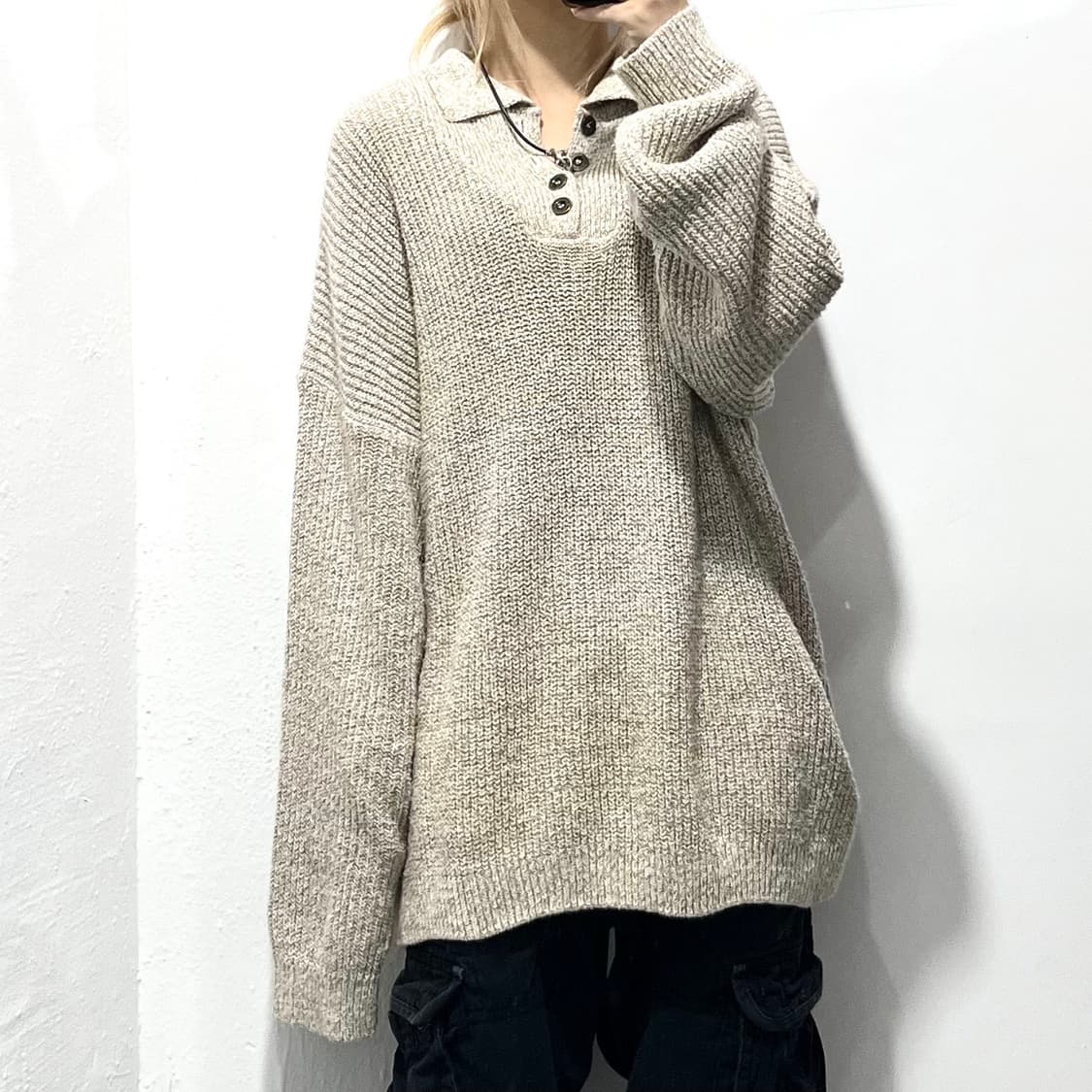 에디바우어 헨리넥 니트  상품이미지1