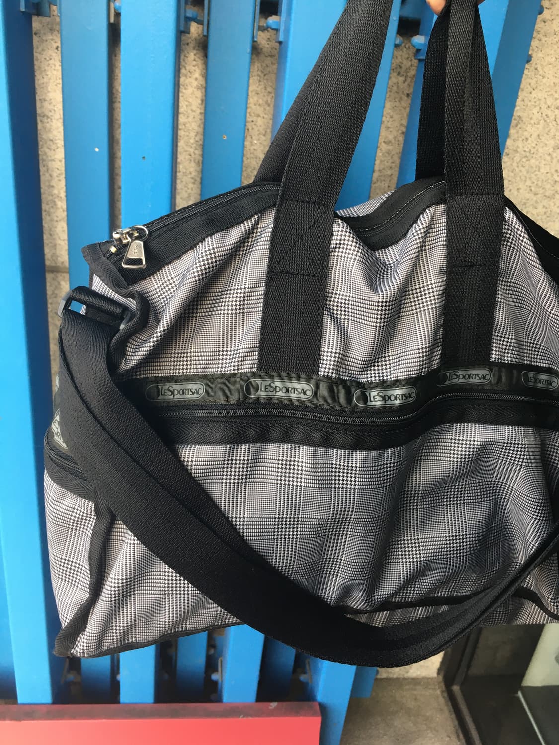 레스포삭 빈티지 체크 크로스백 상품이미지3