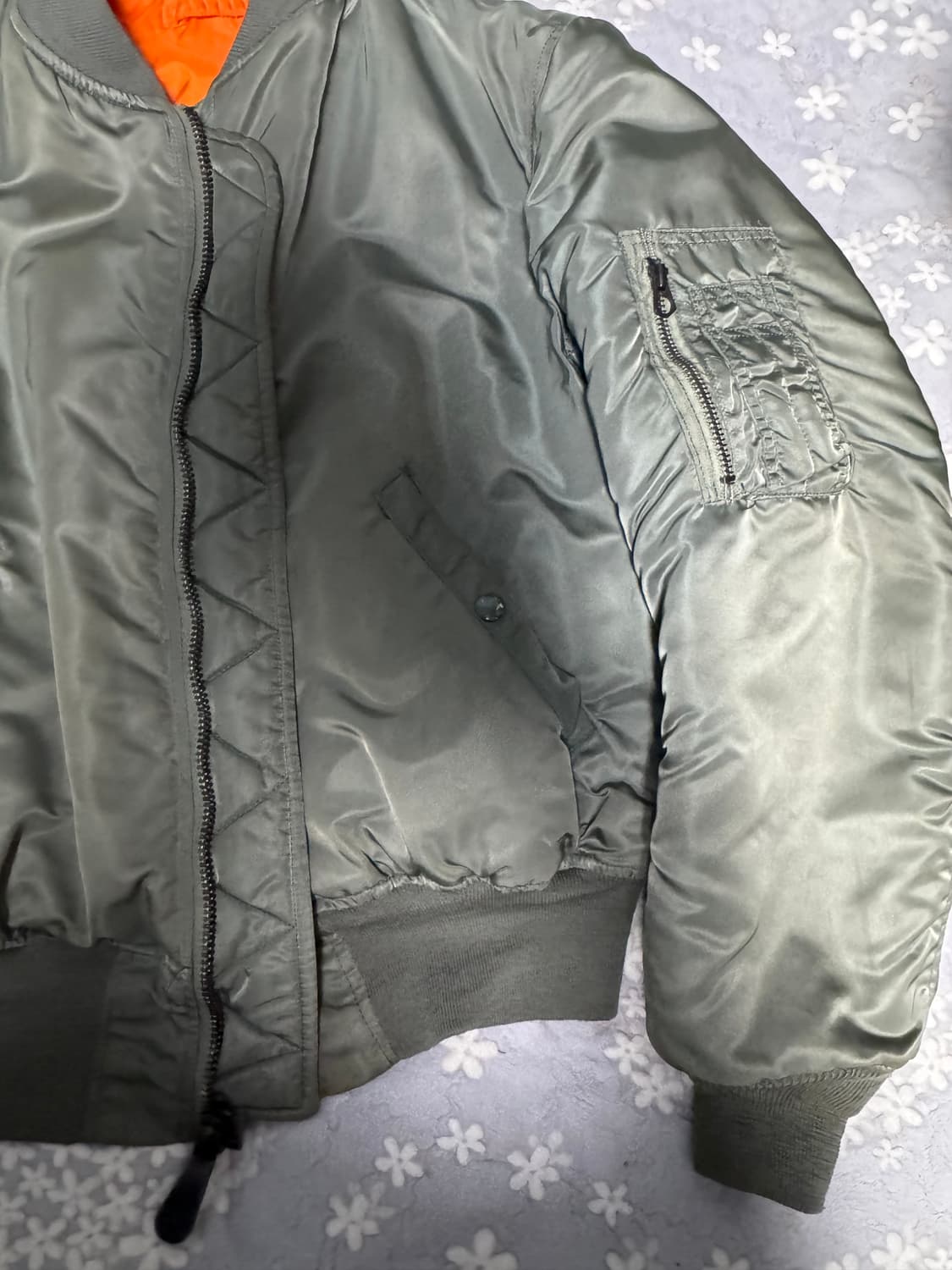 알파 정밀복각 카키 L 상품이미지3