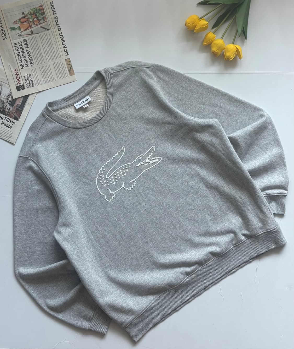 Lacoste 라코스테 빅로고 그레이 맨투맨  상품이미지1