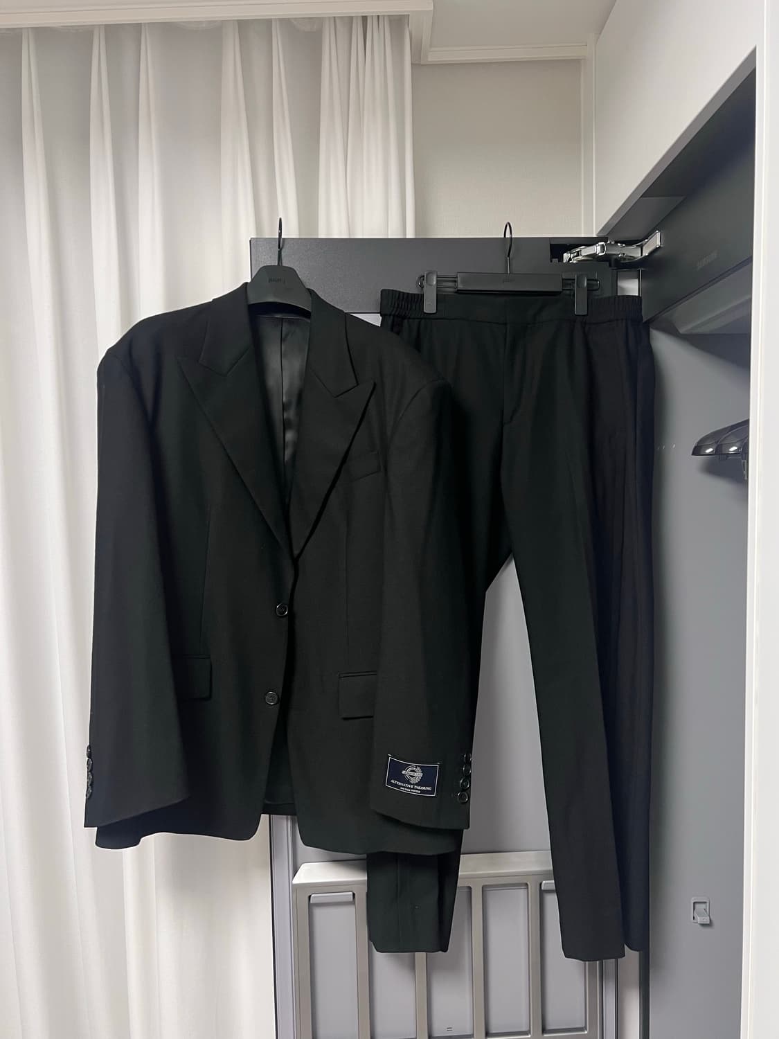 준지 19ss 블랙 셋업 수트 정장 상품이미지1