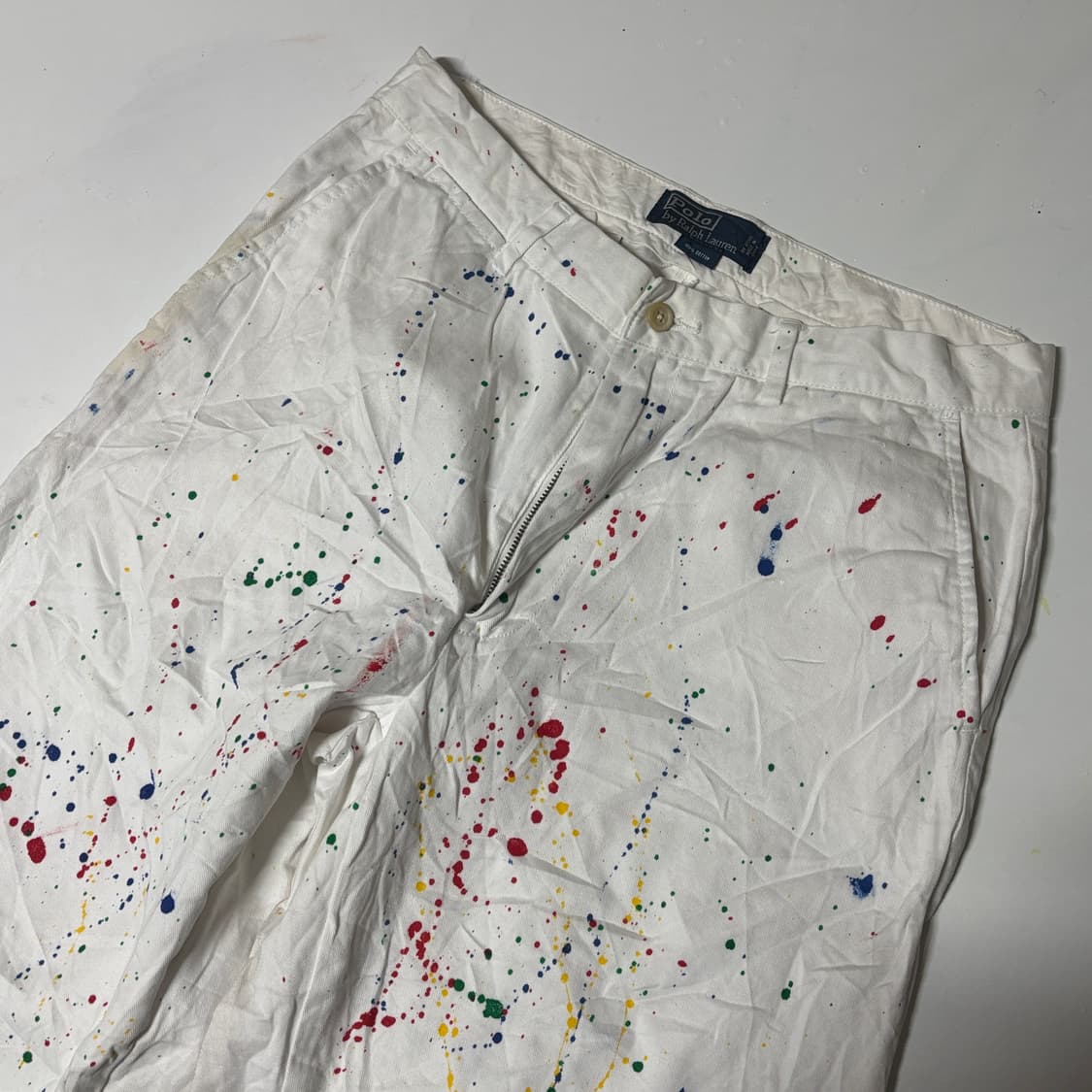 폴로 화이트 페인팅 치노 팬츠 32 상품이미지1