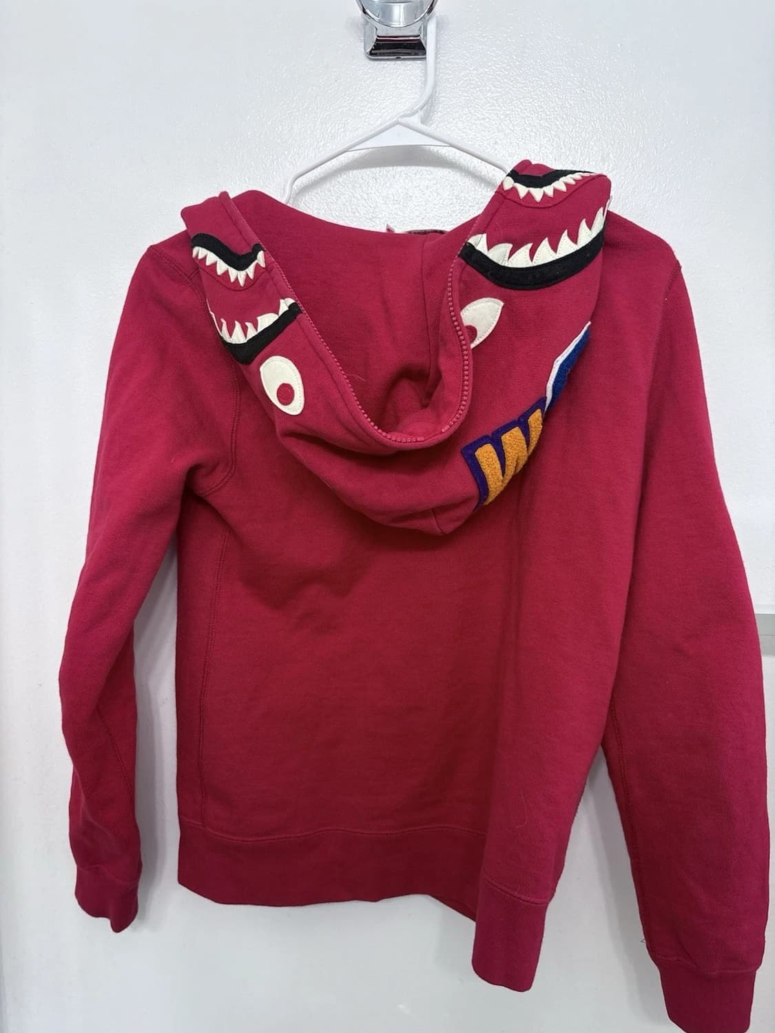 베이프 샤크 풀 집 후드집업 레드 상품이미지10