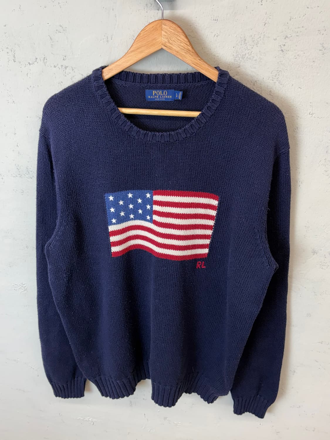 폴로랄프로렌 made in USA 성조기 코튼 니트 상품이미지4