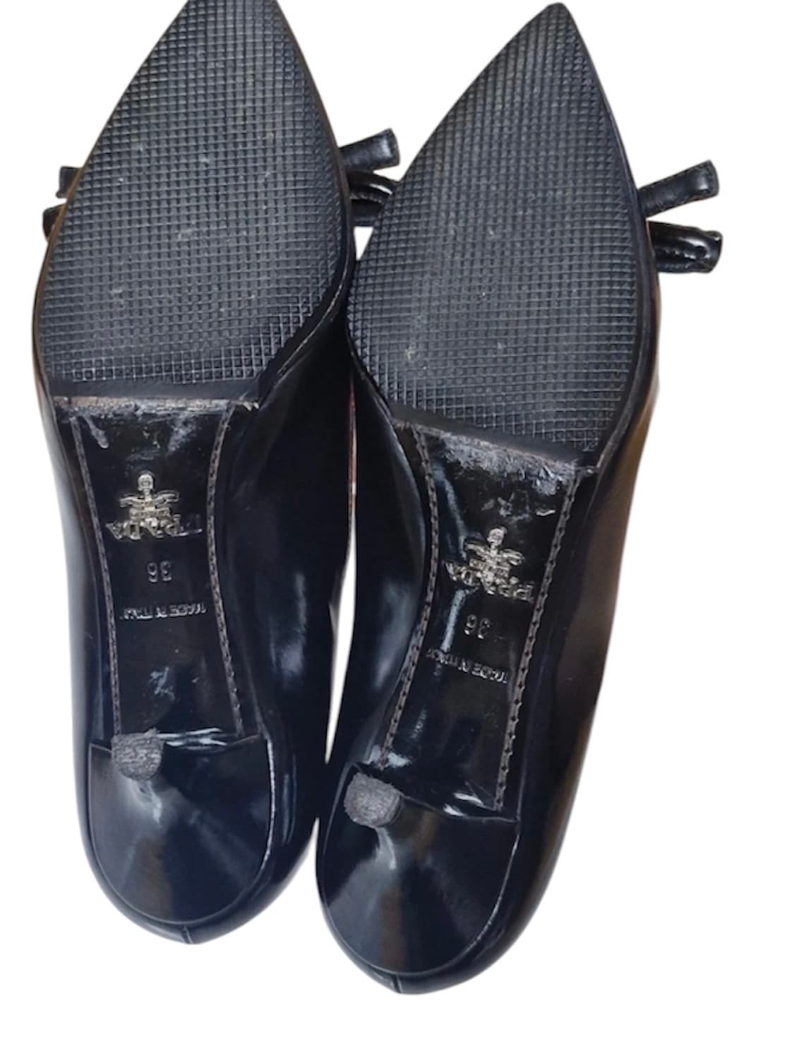 Prada 프라다 리본 블랙 펌프스 힐 구두  상품이미지5