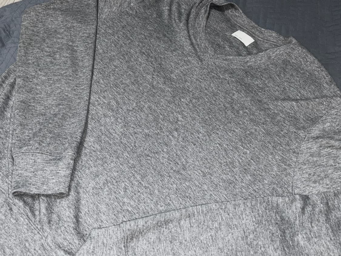 Textured V-neck Sleeve grey 상품이미지4