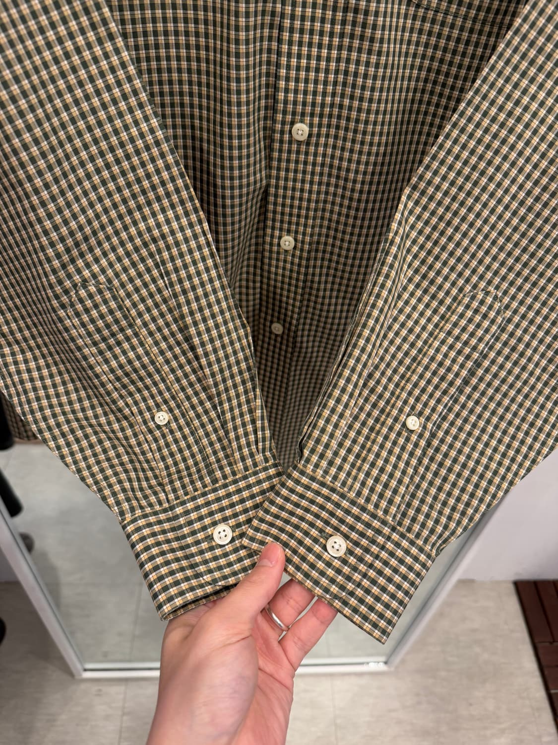 00s L.L.Bean 엘엘빈 링클 체크 셔츠 상품이미지4