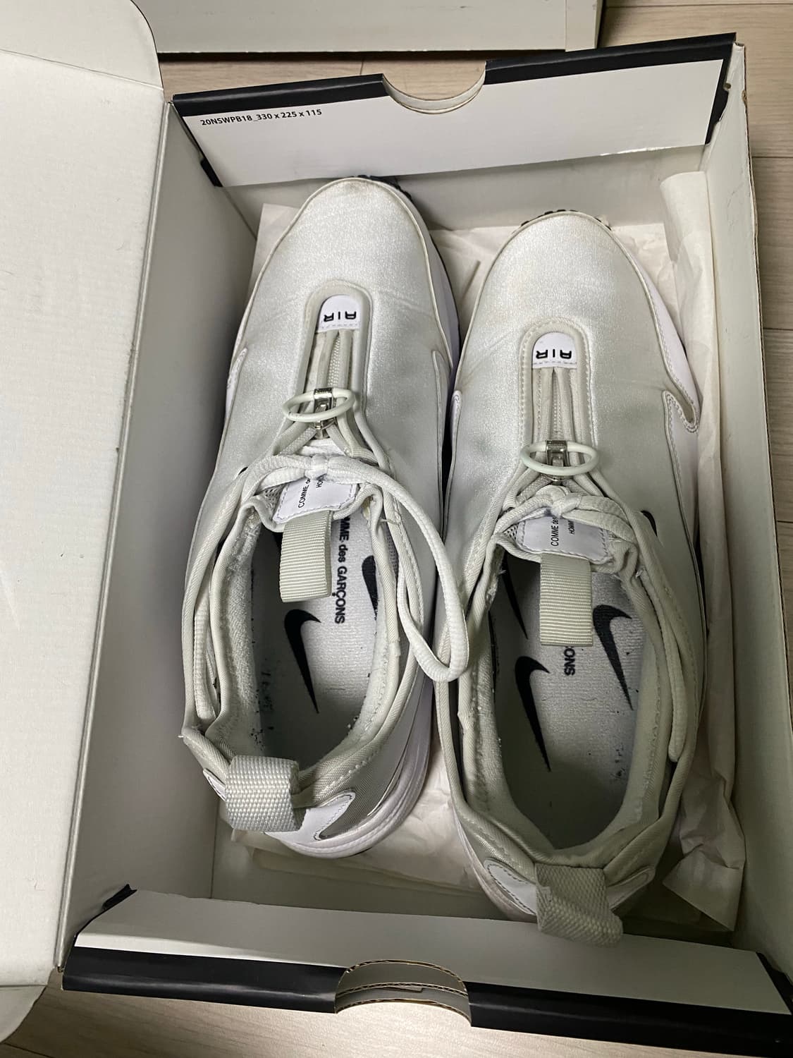 나이키 에어맥스 꼼데가르송 화이트 280 (265-270) 상품이미지2