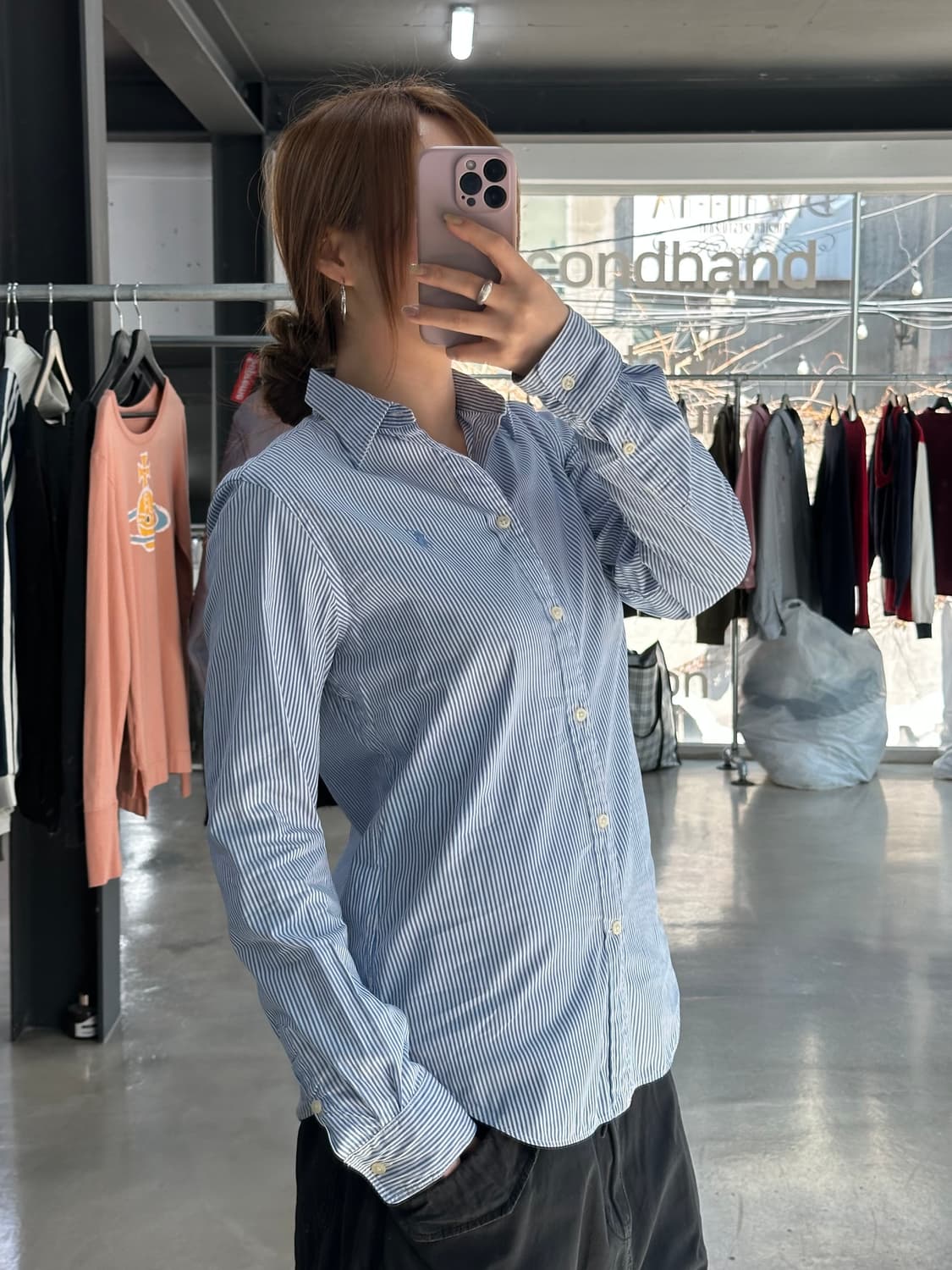 폴로랄프로렌 큐알텍 클래식핏 스트라이프 셔츠 상품이미지2