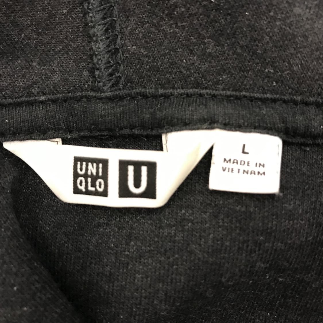 유니클로U 브러시드져지 후드 풀파카 블랙 [L] 상품이미지4