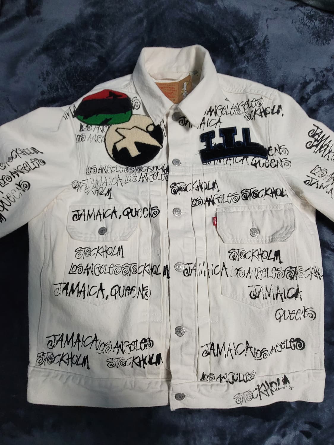 스투시 x 아워레가시 x 데님 티어스 TTL 데님 자켓 화이트 M 상품이미지10