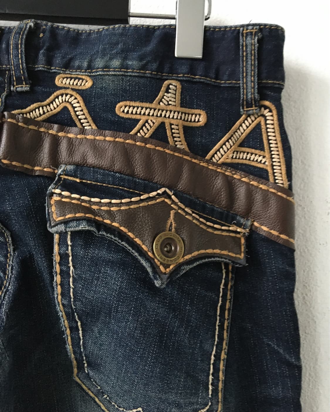 back patch point washing denim pants 상품이미지6