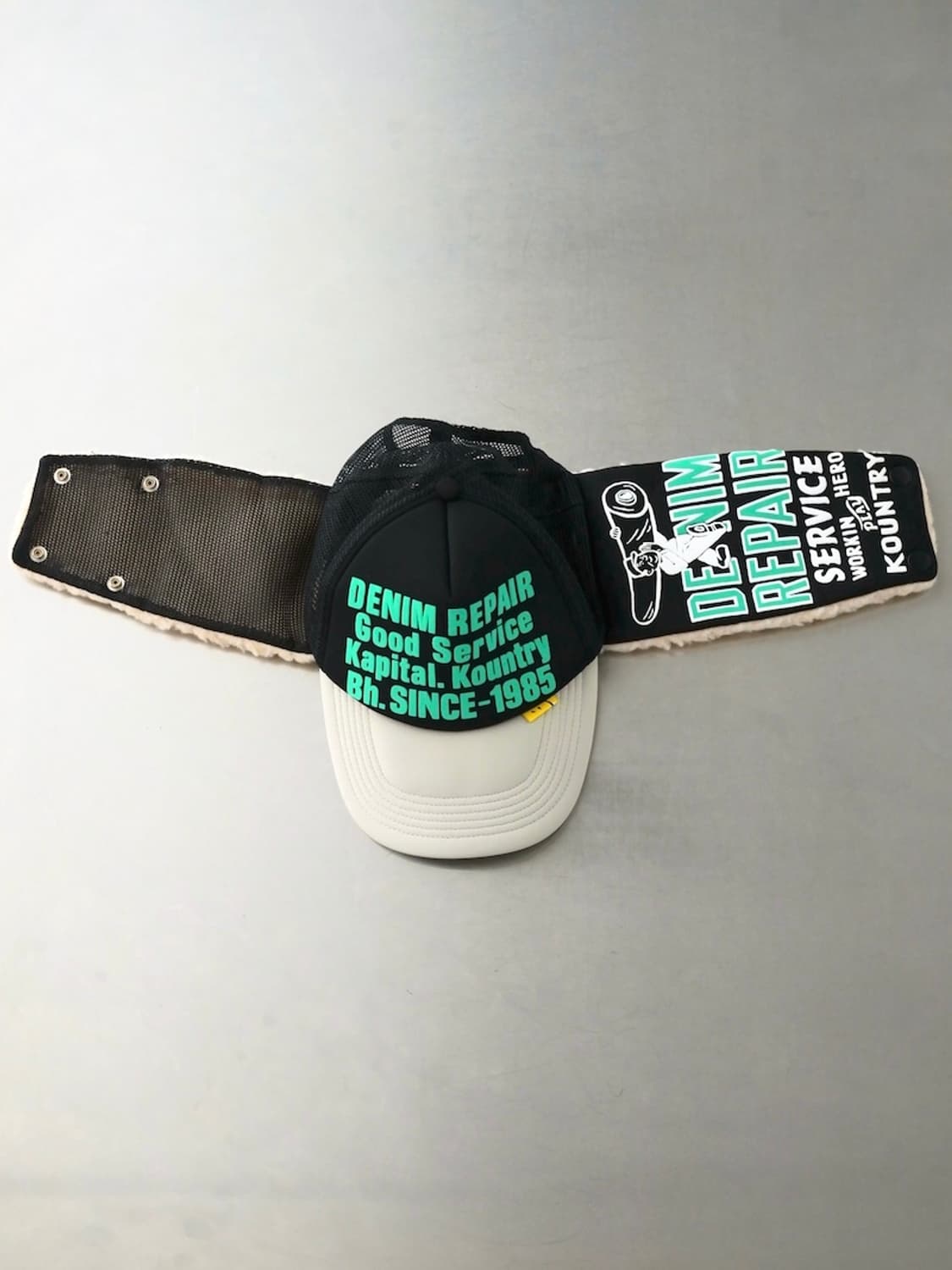 캐피탈 데님 리페어 서비스 럼버 트럭 캡 블랙 그레이 K2510XH531 상품이미지4