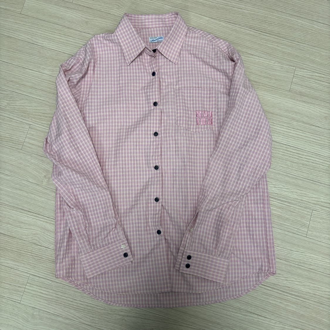 플리즈노팔로우 Taryn Patch Check Shirt Pink 상품이미지8