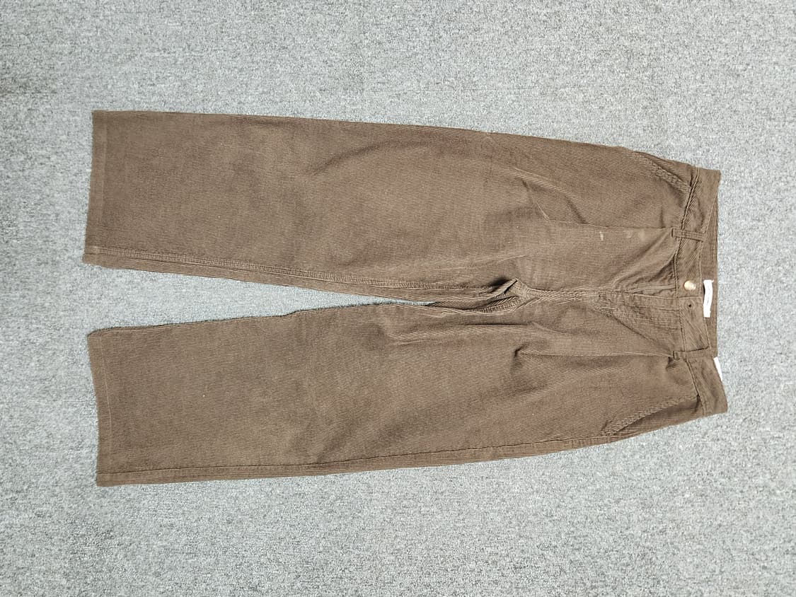 엑스컨테이너 원턱 코듀로이 팬츠 브라운 상품이미지1