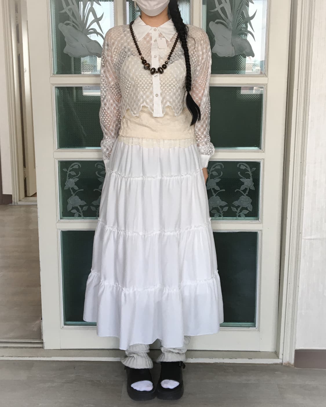 Pattern point see through shirtPattern p 상품이미지7