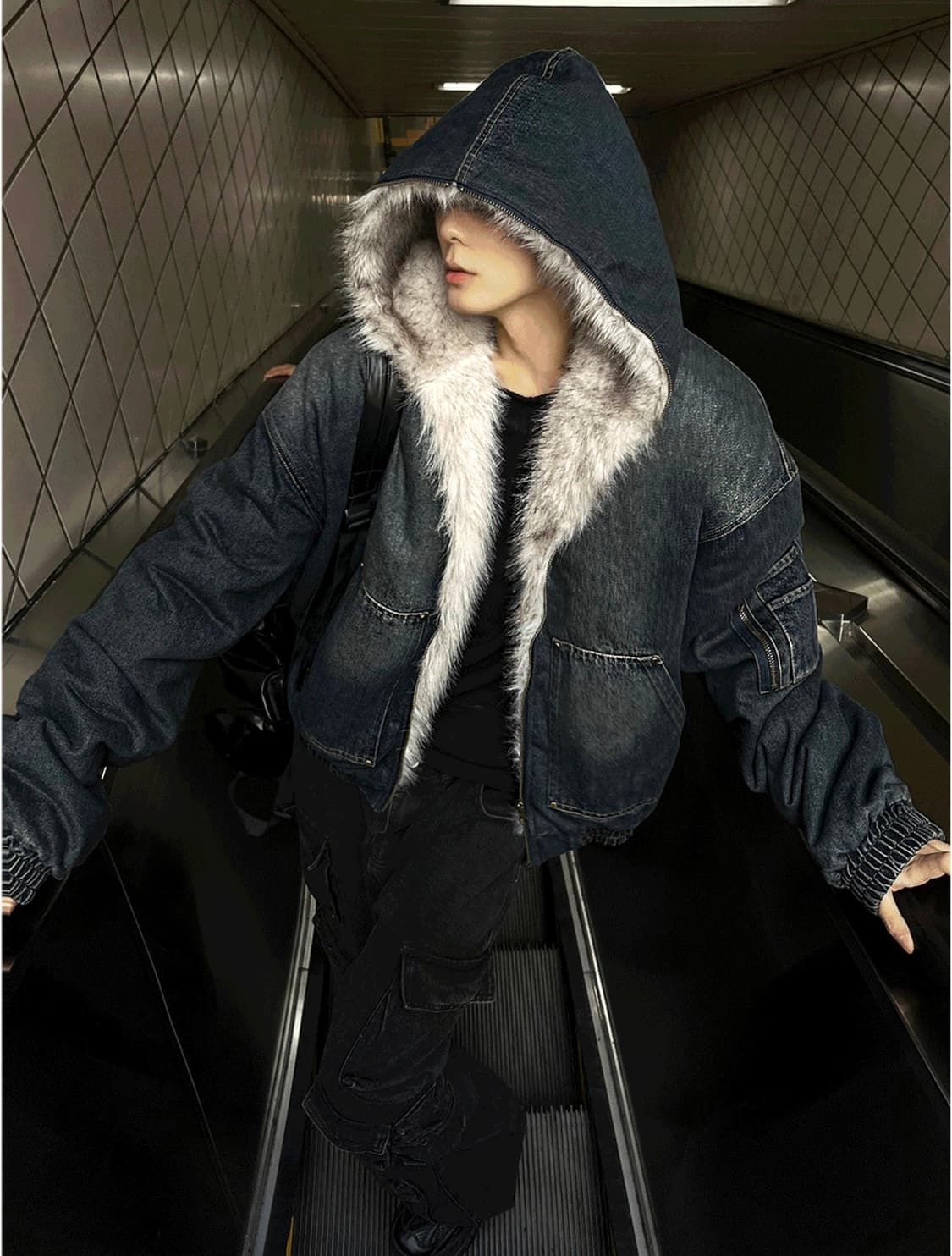 데님 퍼자켓 코시하루 상품이미지7