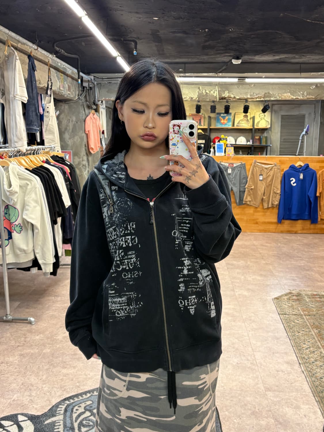 intercrew sports y2k 프린팅 후드집업 #csz4334 상품이미지1