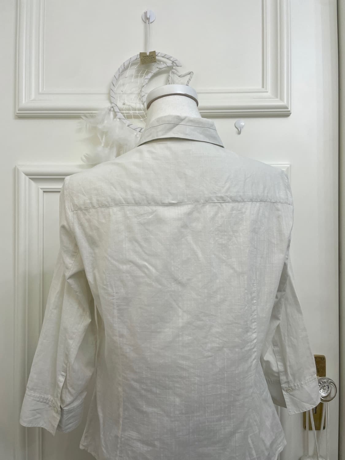 graish white shirring cute blouse 상품이미지4