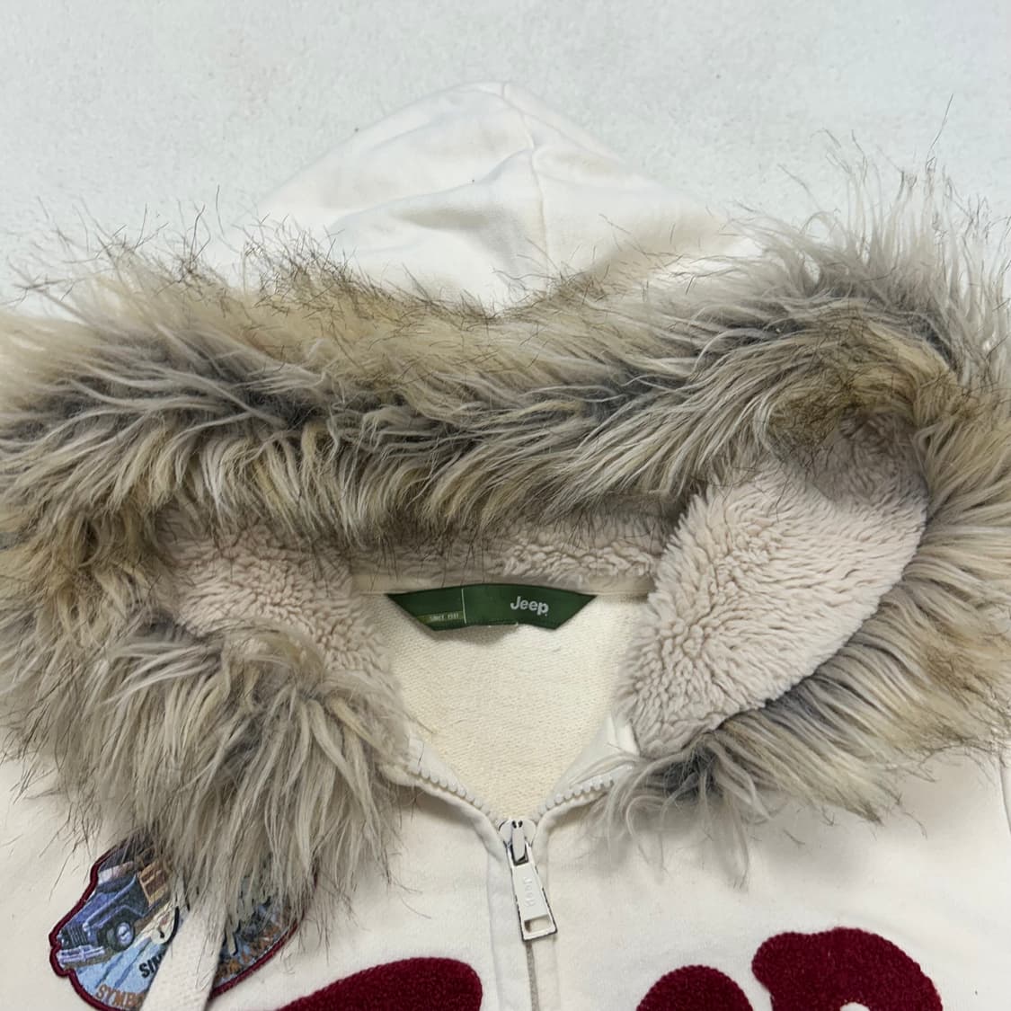 JEEP Ivory Wolf-jaw Hoodie Zip-up 상품이미지6