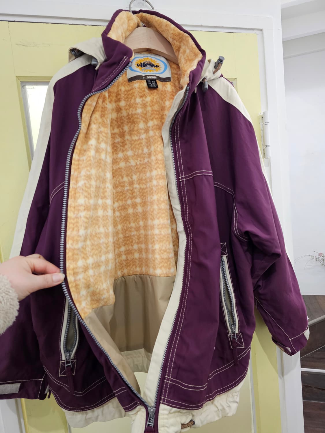 90's ellesse sunflower 퍼플 소프트쉘 후드자켓 상품이미지8